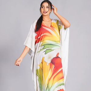 Women’s Elegant <b>Kaftan</b> Dress Loose Fit Printed Beach <b>Kaftan</b> for Summer Collection Sleepwear, Indian <b>Kaftan</b>, Maxi Dress - Product Image 1