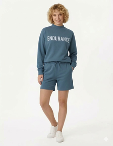 Conjunto de Pantalones Cortos de Cuello Alto para Mujer, Invierno, Color Sólido, Calidad Premium, Construcción Duradera, Estilo Urbano - Product Image 1