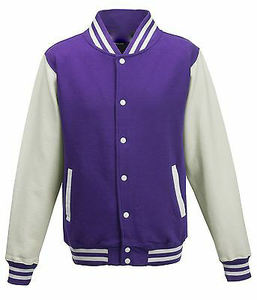 Blouson universitaire réversible en cuir de vachette pour homme, corps orange, manches noires, col rond uni, matelassé, logo d'équipe personnalisé sur le devant - Product Image 6