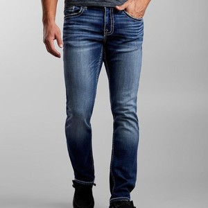 High Quality Designer Men's Skinny <b>Jeans</b> Ripped Slim Fit Washed Lightly Colored Denim with Logo on <b>Waist</b> - Product Image 3