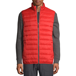 <b>Mens</b> Red Lightweight Quilted Puffer Vest Stand Collar Zip Up <b>Warm</b> Sleeveless Winter <b>Jacket</b> - Product Image 4