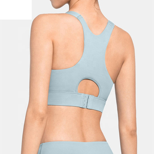 Soutien-gorge de sport rose pour femme, dos croisé, sans armatures, séchage rapide, respirant, lavable en machine, toutes saisons, couleur unie - Product Image 6