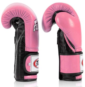 Gants de boxe Fairtex personnalisés en cuir de vachette véritable rose métallisé, modèle OEM, 100% cuir de vachette véritable, pour entraînement MMA et Muay Thai. - Product Image 4