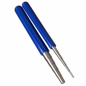 Jaugeurs de bagues coniques ronds en acier inoxydable pour la fabrication de bijoux, la création de bagues et le sertissage, avec poignée bleue - Product Image 2