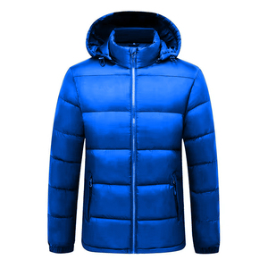 Veste matelassée légère pour l'hiver, veste de qualité supérieure pour homme, logo personnalisé, col à capuche, veste d'extérieur mi-lourde pour homme - Product Image 5