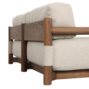 Canapé de salon extérieur en teck moderne, mobilier de luxe pour villas, hôtels et piscines - Product Image 4