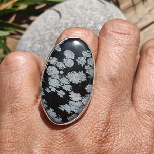Bague à la main solide 925 argent plaqué bague guérison grande bague en cristal à la main Boho bijoux pour maman cadeau pour elle - Product Image 4