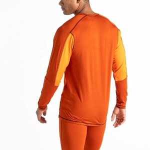 Ensemble de sous-vêtements de compression à manches longues pour hommes, orange, séchage rapide, respirant, vêtements de sport, vêtements de sport pour la course à pied - Product Image 4