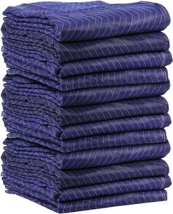 Portable 80\" X 72\" Blue Non-Woven Furniture <b>Blankets</b> Quilted Rectangular Linen/Cotton/Spandex with Solid Pattern Plain Style - Product Image 6