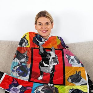 3D Cute French Bulldog Printed Flannel Throw Blanket Super Soft Lightweight Animal Dog Bed for Crib Couch Sofa - Product Image 5
