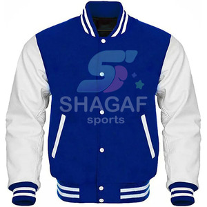 Veste en molleton ajustée de style formel avec col montant et logo sur le devant - Product Image 1