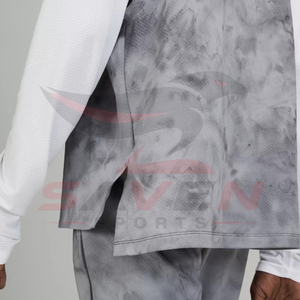 Custom Design <b>Men</b> Tie Dye Drop Shoulder Mineral <b>Wash</b> Gym Streetwear Good Supplier Newest Style Sleeveless Sleeve Hoodies - Product Image 6