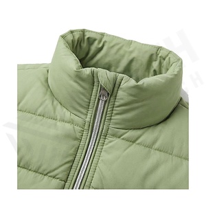 Hooded Quilted Waterproof <b>Bubble</b> Jacket Black Full Sleeve Winter Windproof Cotton Shell Knitted Fabric Polyester Filling Stand - Product Image 4