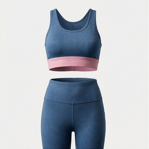 Conjunto de Yoga sin Costuras de Secado Rápido para Mujer, Sujetador Deportivo Reversible, Leggings Transpirables, Ropa Deportiva, Color Personalizado - Product Image 1