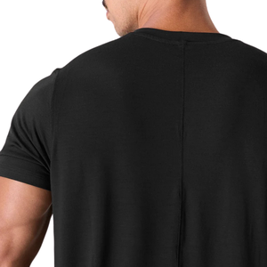 Camiseta Deportiva de Manga Corta para Hombre, Corte Ajustado, Elástica, para Gimnasio, Entrenamiento, Rendimiento, Venta al Por Mayor OEM - Product Image 6