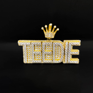 Pendentif personnalisé chrétien Hip Hop en alliage plaqué argent avec CZ givré Ice Legacy Elite - Product Image 1