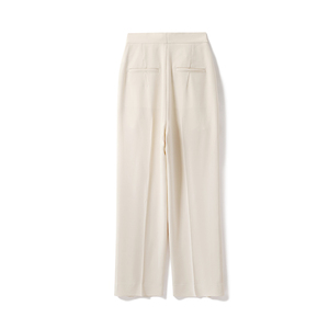 Pantalones Casuales de Color Sólido para Mujer, al por Mayor, de Poliéster, Cintura Alta, con Botones y Cremallera, Largos, para Oficina, Primavera y Otoño, Ropa Elegante - Product Image 4