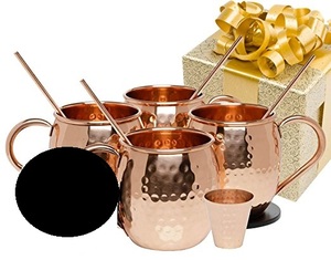 Mug Droit en Cuivre Brillant Écologique de 16 oz de Haute Qualité avec Mesure Intégrée et Cuillère à Soda – Design Minimaliste – Idéal pour Cadeau – Vente en Gros - Product Image 3