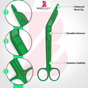 Ciseaux chirurgicaux Lister 5,5 pouces, couleur verte, robustes, en acier inoxydable, pour infirmières, ciseaux de traumatologie, utilisation en premiers secours - Product Image 5