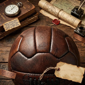Balón de fútbol vintage al por mayor, hecho con cuero genuino, artesanía tradicional, costuras clásicas a bajo precio - Product Image 5