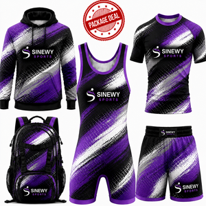 Pack de Vêtements Personnalisés pour Équipe de Lutte : Singlet, Rashguard, Short de Combat, Sweat à Capuche, Zip Court – Tenue d'Entraînement Athlétique Personnalisée - Product Image 6