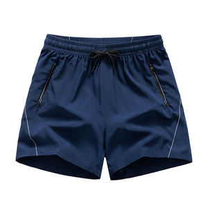 Shorts de plage décontractés pour hommes, été, séchage rapide, haute qualité, en toile noire, taille élastique, respirant, mi-taille - Product Image 2