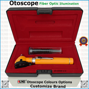 Wholesale Price LAPA MASTER High Quality Reusable Lightweight Eco-Friendly Manual Fiber Optic Otoscope Orange Instrument Set 1 - Product Image 3