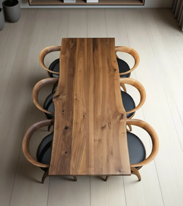 Table à manger en bois massif au design moderne, très vendue, pour la maison et l'hôtel, mobilier de restaurant commercial simple à prix de gros - Product Image 3