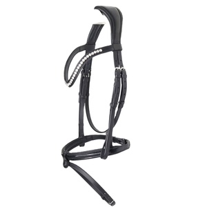 Premium Quality Lightweight English Bridle for Horse Soft Padded Durable with <b>Crystal</b> Stud <b>Top</b> Supplier Wholesale Manufacturer - Product Image 2