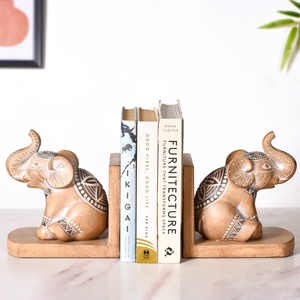 ที่วางหนังสือรูปช้างแบบใหม่ ดีไซน์แกะสลัก ชุดที่วางหนังสือรูปสัตว์ตกแต่งบ้าน ของตกแต่งชั้นวาง สามารถปรับแต่งได้ - Product Image 3