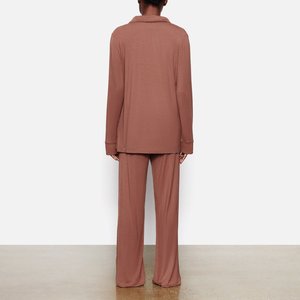 Nuevo Conjunto Casual de Verano de Dos Piezas para Mujer, 100% Algodón, Lona, por Encima de la Rodilla, Color Sólido, Manga Corta - Product Image 3