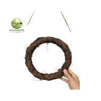 Aro de Corona de Vid Natural Ecológico para Adorno de Árbol de Navidad, Pascua y Año Nuevo, Manualidades DIY, Suministros de Decoración Rústica para Fiestas
