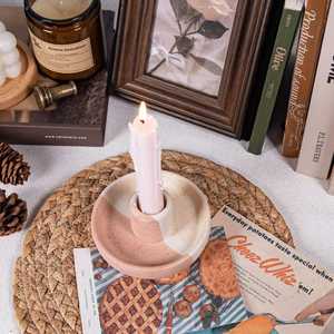 Trendiness Round Ceramic <b>Candle</b> Stick Stand For Tabletop In Home Decor Restaurant and Religious Rituals By UO INDIA - Product Image 5