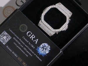 Montre personnalisée compatible DW5600, en acier inoxydable, sertie de pierres, de luxe, de qualité supérieure, style DW5600 - Product Image 3