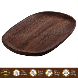 Pot alimentaire en bois d'acacia de qualité supérieure, durable, élégant, fabriqué à la main, finition en bois naturel, avec couvercle, parfait pour servir - Product Image 2