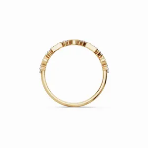 Anillo de Diamantes Apilables de Oro Amarillo con Corte Brillante Redondo Cultivado en Laboratorio Eternal Spark de 11 Piezas para Mujer, Certificado IGI de Lujo - Product Image 4
