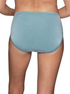 Ropa interior de bikini de talle alto para mujer, suave y a la moda, tejido liso, transpirable, elástico, cómodo, cobertura total, uso diario - Product Image 6