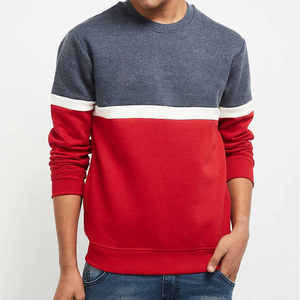 เสื้อสเวตเชิ้ตผู้ชายคอตั้ง แขนยาว ทรงปกติ สีตัดต่อ สวมใส่สบาย เหมาะสำหรับฤดูหนาว ผ้าฝ้าย 100% แบบคัตเอาท์ - Product Image 3