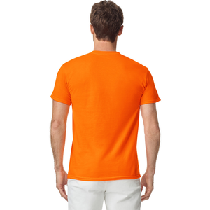 เสื้อยืดผู้ชายสีส้มสำหรับผู้ใหญ่ ผ้าฝ้ายพรีเมียม คอกลม แขนสั้น สไตล์ลำลอง เสื้อเปล่าสำหรับสกรีนโลโก้ ขายส่งเสื้อผ้า - Product Image 3