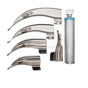 Laringoscopio reutilizable con hoja de acero inoxidable y mango LED para cirugía hospitalaria, laringoscopio de fibra óptica LED - Product Image 5