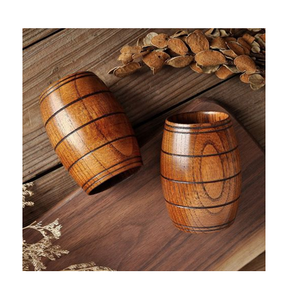 Porta Palillos de Madera Rústico Ecológico Hecho a Mano con Forma de Barril, Accesorio Decorativo para Mesa - Product Image 1