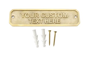 Custom Engraved Solid Brass Plaque Personalized Metal <b>Name</b> <b>Plate</b> Door Sign House Address Sign Vintage Antique Bronze Finish D4 - Product Image 1