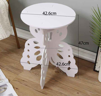 Table basse gigogne à structure métallique pour salon et chambre à coucher, design traditionnel moderne, écologique, pliable, Azora