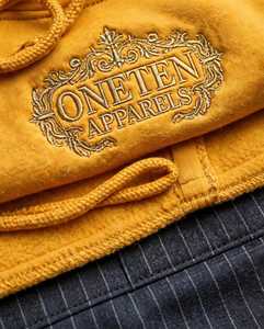 ONETEN APPARELS <b>Women's</b> <b>Navy</b> Blue Cropped <b>Hoodie</b> Wide Leg Joggers Set Full Sleeve Print Streetwear Loose Fit 100% Cotton - Product Image 5