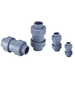 VAP0004 Robinet anti-retour à bille True Union 1/2" ~ 4" Type vertical en plastique pour salle de bain/cuisine, installation murale - Product Image 1