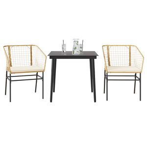 Ensemble de salle à manger de jardin marron - Product Image 1