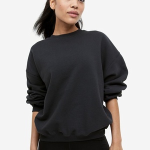 Sweat-shirts d'hiver pour femmes de couleur noire fabriqués au Pakistan, impression personnalisée sur le devant, coton respirant de haute qualité, sweat-shirt décontracté - Product Image 1