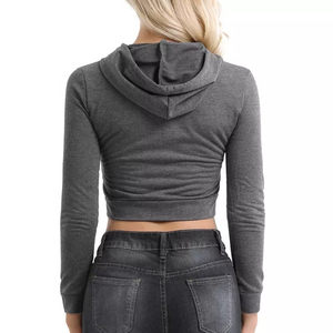 Sweat à capuche zippé pour femme, chaud et épais, doublé en polaire, vêtement d'extérieur décontracté pour la protection contre le froid, respirant - Product Image 5