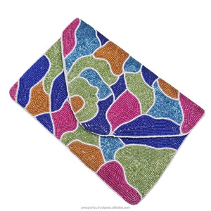 Luxury Evening Custom Designer Fashion <b>Handbag</b> Multicolor Beaded Clutch Crossbody Geometric <b>Sequin</b> Embroidery Portable Custom - Product Image 6