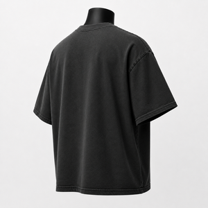 เสื้อยืดโอเวอร์ไซส์ลายกราฟิกสไตล์วินเทจสำหรับผู้ชาย ผ้าฝ้าย ลุคสตรีทแวร์ ล้างสีแบบแอซิดวอช รับผลิตแบบ OEM ODM - Product Image 4
